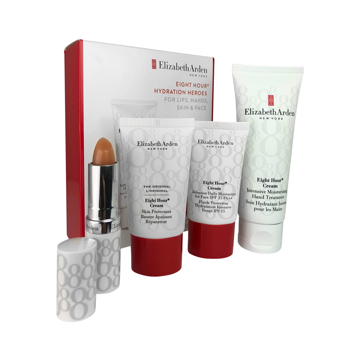 Elizabeth Arden Eight Hour Hydration Heroes For Lips, Hands, Skin & Face 4 Pc. Set